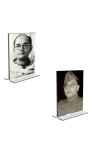 Car Desk/Table Top Netaji Subhas Chandra Bose Acrylic T-Style Photo Stand - 2.5x3.5 Inches, Compact and Stylish Spiritual Display, easily change 2 photos ( Pack of 1 ) Car Desk/Table Top Netaji Subhas Chandra Bose Acrylic T-Style Photo Stand - 2.5x3.5 Inches, Compact and Stylish Spiritual Display, easily change 2 photos ( Pack of 1 )