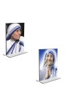 Car Desk/Table Top Mother Teresa Acrylic T-Style Photo Stand - 2.5x3.5 Inches, Compact and Stylish Spiritual Display, easily change 2 photos ( Pack of 1 ) Car Desk/Table Top Mother Teresa Acrylic T-Style Photo Stand - 2.5x3.5 Inches, Compact and Stylish Spiritual Display, easily change 2 photos ( Pack of 1 )