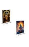 Car Desk/Table Top Lord Shiva Acrylic T-Style Photo Stand - 2.5x3.5 Inches, Compact and Stylish Spiritual Display, easily change 2 photos ( Pack of 1 ) Car Desk/Table Top Lord Shiva Acrylic T-Style Photo Stand - 2.5x3.5 Inches, Compact and Stylish Spiritual Display, easily change 2 photos ( Pack of 1 )