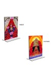 Car Desk/Table Top Tara Maa  Acrylic T-Style Photo Stand - 2.5x3.5 Inches, Compact and Stylish Spiritual Display, easily change  2 photos ( Pack of 1 )