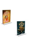 Car Desk/Table Top Lord Vishnu & Baba Lakhsmi Acrylic T-Style Photo Stand - 2.5x3.5 Inches, Compact and Stylish Spiritual Display, easily change 2 photos ( Pack of 1 ) Car Desk/Table Top Lord Vishnu & Baba Lakhsmi Acrylic T-Style Photo Stand - 2.5x3.5 Inches, Compact and Stylish Spiritual Display, easily change 2 photos ( Pack of 1 )
