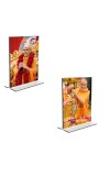 Car Desk/Table Top Swaminarayan  Acrylic T-Style Photo Stand - 2.5x3.5 Inches, Compact and Stylish Spiritual Display, easily change  2 photos ( Pack of 1 )