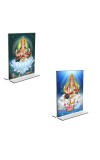 Car Desk/Table Top Maa Saraswati Acrylic T-Style Photo Stand - 2.5x3.5 Inches, Compact and Stylish Spiritual Display, easily change 2 photos ( Pack of 1 ) Car Desk/Table Top Maa Saraswati Acrylic T-Style Photo Stand - 2.5x3.5 Inches, Compact and Stylish Spiritual Display, easily change 2 photos ( Pack of 1 )