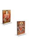 Car Desk/Table Top Lord Shiva & Lord Durga Acrylic T-Style Photo Stand - 2.5x3.5 Inches, Compact and Stylish Spiritual Display, easily change 2 photos ( Pack of 1 ) Car Desk/Table Top Lord Shiva & Lord Durga Acrylic T-Style Photo Stand - 2.5x3.5 Inches, Compact and Stylish Spiritual Display, easily change 2 photos ( Pack of 1 )