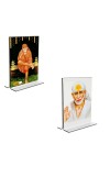 Car Desk/Table Top Sai Baba Acrylic T-Style Photo Stand - 2.5x3.5 Inches, Compact and Stylish Spiritual Display, easily change 2 photos ( Pack of 1 ) Car Desk/Table Top Sai Baba Acrylic T-Style Photo Stand - 2.5x3.5 Inches, Compact and Stylish Spiritual Display, easily change 2 photos ( Pack of 1 )