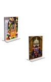 Car Desk/Table Top Lord Ram Lalla & Lord Jagannath Acrylic T-Style Photo Stand - 2.5x3.5 Inches, Compact and Stylish Spiritual Display, easily change 2 photos ( Pack of 1 ) Car Desk/Table Top Lord Ram Lalla & Lord Jagannath Acrylic T-Style Photo Stand - 2.5x3.5 Inches, Compact and Stylish Spiritual Display, easily change 2 photos ( Pack of 1 )