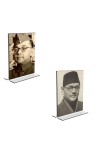 Car Desk/Table Top Netaji Subhas Chandra Bose Acrylic T-Style Photo Stand - 2.5x3.5 Inches, Compact and Stylish Spiritual Display, easily change 2 photos ( Pack of 1 ) Car Desk/Table Top Netaji Subhas Chandra Bose Acrylic T-Style Photo Stand - 2.5x3.5 Inches, Compact and Stylish Spiritual Display, easily change 2 photos ( Pack of 1 )