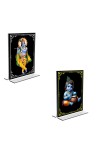 Car Desk/Table Top Sri Krishna  Acrylic T-Style Photo Stand - 2.5x3.5 Inches, Compact and Stylish Spiritual Display, easily change  2 photos ( Pack of 1 )