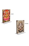 Car Desk/Table Top Maa Lakshmi & Sri Ganesh Acrylic T-Style Photo Stand - 2.5x3.5 Inches, Compact and Stylish Spiritual Display, easily change 2 photos ( Pack of 1 ) Car Desk/Table Top Maa Lakshmi & Sri Ganesh Acrylic T-Style Photo Stand - 2.5x3.5 Inches, Compact and Stylish Spiritual Display, easily change 2 photos ( Pack of 1 )