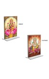 Car Desk/Table Top Maa Lakshmi & Sri Ganesh Acrylic T-Style Photo Stand - 2.5x3.5 Inches, Compact and Stylish Spiritual Display, easily change 2 photos ( Pack of 1 ) Car Desk/Table Top Maa Lakshmi & Sri Ganesh Acrylic T-Style Photo Stand - 2.5x3.5 Inches, Compact and Stylish Spiritual Display, easily change 2 photos ( Pack of 1 )