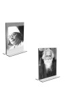 Car Desk/Table Top Kazi Nazrul & Sri Rabindranath Tagore Acrylic T-Style Photo Stand - 2.5x3.5 Inches, Compact and Stylish Spiritual Display, easily change 2 photos ( Pack of 1 ) Car Desk/Table Top Kazi Nazrul & Sri Rabindranath Tagore Acrylic T-Style Photo Stand - 2.5x3.5 Inches, Compact and Stylish Spiritual Display, easily change 2 photos ( Pack of 1 )
