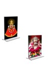 Car Desk/Table Top Lord Khatu shyam  Acrylic T-Style Photo Stand - 2.5x3.5 Inches, Compact and Stylish Spiritual Display, easily change  2 photos ( Pack of 1 )