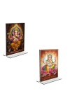 Car Desk/Table Top Lord Ganesh Acrylic T-Style Photo Stand - 2.5x3.5 Inches, Compact and Stylish Spiritual Display, easily change 2 photos ( Pack of 1 ) Car Desk/Table Top Lord Ganesh Acrylic T-Style Photo Stand - 2.5x3.5 Inches, Compact and Stylish Spiritual Display, easily change 2 photos ( Pack of 1 )