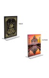 Car Desk/Table Top Islamic Allah & Taj Mahal Acrylic T-Style Photo Stand - 2.5x3.5 Inches, Compact and Stylish Spiritual Display, easily change 2 photos ( Pack of 1 ) Car Desk/Table Top Islamic Allah & Taj Mahal Acrylic T-Style Photo Stand - 2.5x3.5 Inches, Compact and Stylish Spiritual Display, easily change 2 photos ( Pack of 1 )