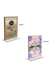 Car Desk/Table Top Taj Mahal & Mecca Madina  Acrylic T-Style Photo Stand - 2.5x3.5 Inches, Compact and Stylish Spiritual Display, easily change  2 photos ( Pack of 1 )