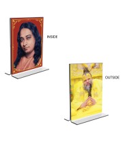 Car Desk/Table Top Sri Sri Paramahansa Yogananda & Sri premanand ji maharaj Acrylic T-Style Photo Stand - 2.5x3.5 Inches, Compact and Stylish Spiritual Display, easily change 2 photos ( Pack of 1 ) Car Desk/Table Top Sri Sri Paramahansa Yogananda & Sri premanand ji maharaj Acrylic T-Style Photo Stand - 2.5x3.5 Inches, Compact and Stylish Spiritual Display, easily change 2 photos ( Pack of 1 )