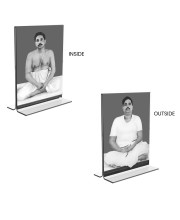 Car Desk/Table Top Sri Sri Thakur Anukul chandra & Sri Baroda Acrylic T-Style Photo Stand - 2.5x3.5 Inches, Compact and Stylish Spiritual Display, easily change 2 photos ( Pack of 1 ) Car Desk/Table Top Sri Sri Thakur Anukul chandra & Sri Baroda Acrylic T-Style Photo Stand - 2.5x3.5 Inches, Compact and Stylish Spiritual Display, easily change 2 photos ( Pack of 1 )