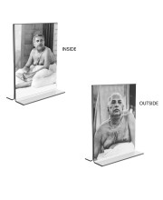 Car Desk/Table Top Sri Sri Anukul chandra Thakur Acrylic T-Style Photo Stand - 2.5x3.5 Inches, Compact and Stylish Spiritual Display, easily change 2 photos ( Pack of 1 ) Car Desk/Table Top Sri Sri Anukul chandra Thakur Acrylic T-Style Photo Stand - 2.5x3.5 Inches, Compact and Stylish Spiritual Display, easily change 2 photos ( Pack of 1 )