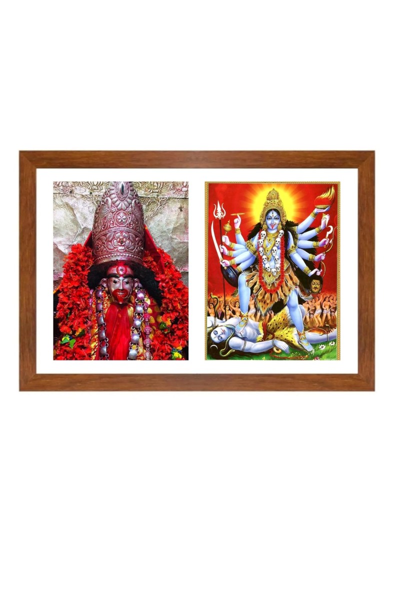 Maa tara and kali Photo Frame - 11x15Inches - Spiritual Artwork for Home Wall Decoration, Puja Room and Office Decoration and Gifting 