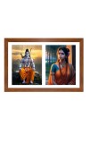 Lord rama and sita Photo Frame - 11x15Inches - Spiritual Artwork for Home Wall Decoration, Puja Room and Office Decoration and Gifting 