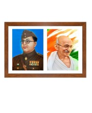 Subhas Chandra Bose and gandhiji Photo Frame - 11x15Inches - Spiritual Artwork for Home Wall Decoration, Puja Room and Office Decoration and Gifting Subhas Chandra Bose and gandhiji Photo Frame - 11x15Inches - Spiritual Artwork for Home Wall Decoration, Puja Room and Office Decoration and Gifting