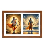 Rama and lakshman Photo Frame - 11x15Inches - Spiritual Artwork for Home Wall Decoration, Puja Room and Office Decoration and Gifting 