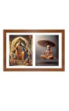 Vamana and bali chakravarthi Photo Frame - 11x15Inches - Spiritual Artwork for Home Wall Decoration, Puja Room and Office Decoration and Gifting Vamana and bali chakravarthi Photo Frame - 11x15Inches - Spiritual Artwork for Home Wall Decoration, Puja Room and Office Decoration and Gifting