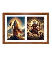 Parashurama and Bhishma Photo Frame - 11x15Inches - Spiritual Artwork for Home Wall Decoration, Puja Room and Office Decoration and Gifting 