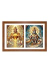 Kubera and soma Photo Frame - 11x15Inches - Spiritual Artwork for Home Wall Decoration, Puja Room and Office Decoration and Gifting 