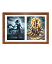 Vayu and soma Photo Frame - 11x15Inches - Spiritual Artwork for Home Wall Decoration, Puja Room and Office Decoration and Gifting 