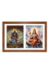Maa kali and Goddess Parvathi  Photo Frame - 11x15Inches - Spiritual Artwork for Home Wall Decoration, Puja Room and Office Decoration and Gifting 