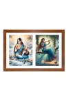 Ganga and radha Photo Frame - 11x15Inches - Spiritual Artwork for Home Wall Decoration, Puja Room and Office Decoration and Gifting 