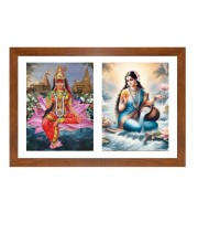Rukmini and ganga Photo Frame - 11x15Inches - Spiritual Artwork for Home Wall Decoration, Puja Room and Office Decoration and Gifting 