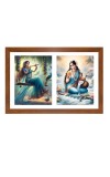 Radha and ganga Photo Frame - 11x15Inches - Spiritual Artwork for Home Wall Decoration, Puja Room and Office Decoration and Gifting 