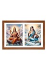 Parvathi and ganga Photo Frame - 11x15Inches - Spiritual Artwork for Home Wall Decoration, Puja Room and Office Decoration and Gifting 