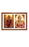 Ganesha and Riddhi Photo Frame - 11x15Inches - Spiritual Artwork for Home Wall Decoration, Puja Room and Office Decoration and Gifting 