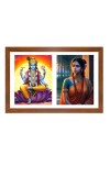 Lord vishnu and sita Photo Frame - 11x15Inches - Spiritual Artwork for Home Wall Decoration, Puja Room and Office Decoration and Gifting 