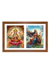 Lakshmi and uma Photo Frame - 11x15Inches - Spiritual Artwork for Home Wall Decoration, Puja Room and Office Decoration and Gifting 