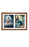Saraswati and radha Photo Frame - 11x15Inches - Spiritual Artwork for Home Wall Decoration, Puja Room and Office Decoration and Gifting 
