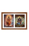Maa durga and kali Photo Frame - 11x15Inches - Spiritual Artwork for Home Wall Decoration, Puja Room and Office Decoration and Gifting 