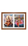 Parvathi and rukmini Photo Frame - 11x15Inches - Spiritual Artwork for Home Wall Decoration, Puja Room and Office Decoration and Gifting 