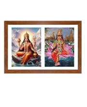 Parvathi and rukmini Photo Frame - 11x15Inches - Spiritual Artwork for Home Wall Decoration, Puja Room and Office Decoration and Gifting 