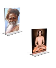 Car Desk/Table Top Sri Onkarnath Thakur and Sri Babbaji Acrylic T-Style Photo Stand - 2.5x3.5 Inches, Compact and Stylish Spiritual Display, easily change 2 photos ( Pack of 1 ) Car Desk/Table Top Sri Onkarnath Thakur and Sri Babbaji Acrylic T-Style Photo Stand - 2.5x3.5 Inches, Compact and Stylish Spiritual Display, easily change 2 photos ( Pack of 1 )