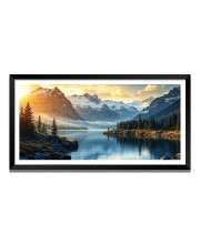 Nature Landscape Floating Frame Scenery Digital Print - 12x24 inch Modern Nature Wall Art for Living Room, Bedroom, Office, Hotels, Drawing Room
