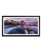 Nature Landscape Floating Frame Scenery Digital Print - 12x24 inch Modern Nature Wall Art for Living Room, Bedroom, Office, Hotels, Drawing Room