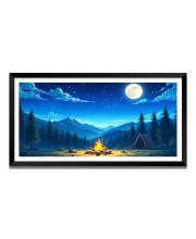 Nature Landscape Floating Frame Scenery Digital Print - 12x24 inch Modern Nature Wall Art for Living Room, Bedroom, Office, Hotels, Drawing Room