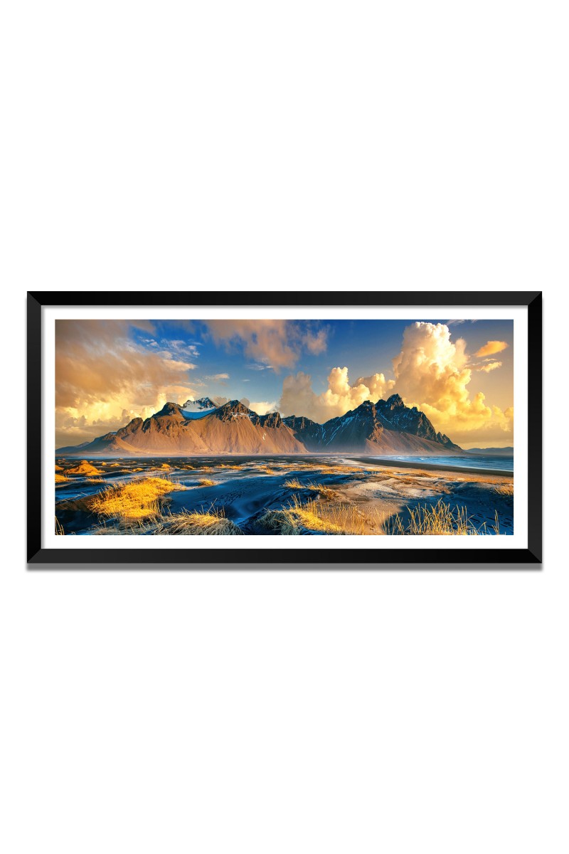 Nature Landscape Floating Frame Scenery Digital Print - 12x24 inch Modern Nature Wall Art for Living Room, Bedroom, Office, Hotels, Drawing Room