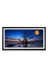 Nature Landscape Floating Frame Scenery Digital Print - 12x24 inch Modern Nature Wall Art for Living Room, Bedroom, Office, Hotels, Drawing Room