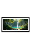 Nature Landscape Floating Frame Scenery Digital Print - 12x24 inch Modern Nature Wall Art for Living Room, Bedroom, Office, Hotels, Drawing Room
