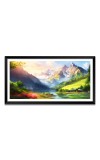 Nature Landscape Floating Frame Scenery Digital Print - 12x24 inch Modern Nature Wall Art for Living Room, Bedroom, Office, Hotels, Drawing Room